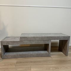 【人気・コンクリート調】伸縮式テレビボード/ローボード（モルタル風/モダン/韓国インテリア）の画像