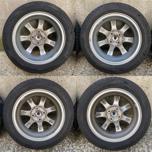 【引取限定】バリ溝 2024年製 ダンロップ EC204 155/65R14 軽用 4本 4.5J +45 
