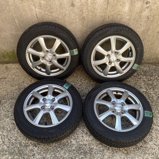 【引取限定】バリ溝 2024年製 ダンロップ EC204 155/65R14 軽用 4本 4.5J +45 