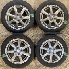 【引取限定】バリ溝 2024年製 ダンロップ EC204 155/65R14 軽用 4本 4.5J +45 の画像