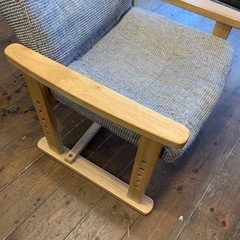 コタツ椅子 木製チェア リクライニング 肘掛け の画像