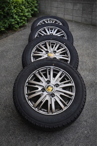 #13インチ アルミホイール付きスタッドレスタイヤ 4本セット 155/65R13