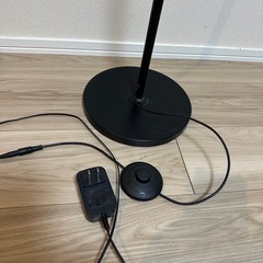 【高機能】調光・調色OK！モダンな2灯LEDフロアライト（黒/間接照明/スタンドライト）の画像