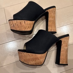 新品未使用24cm チャンキーヒールサンダルの画像