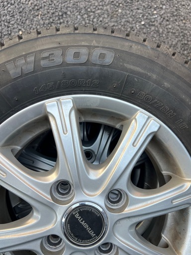 145/80R12, ブリヂストン,2016年,アルミホイル　4本セット