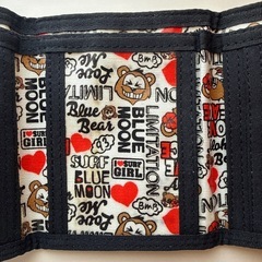 BLUE MOON BLUE ブルームーンブルー アロハベア柄折畳み財布の画像