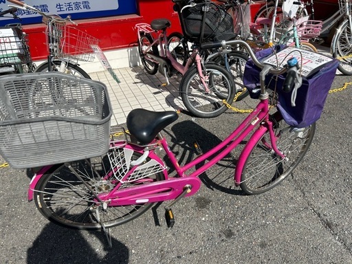 自転車 後ろカゴ付き 26インチ
