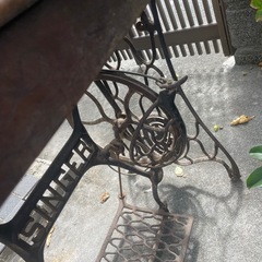 アンティーク　ミシン台セット　本日受け取りなら25000円での画像