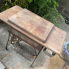 アンティーク　ミシン台セット　本日受け取りなら25000円での画像