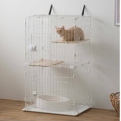 ペット　猫　アイリスオーヤマ　ケージ3段の画像