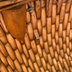 【アジアン雑貨】手編みカゴの画像