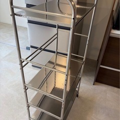 ステンレス ワゴン 5段 キッチンワゴン キャスター付きの画像