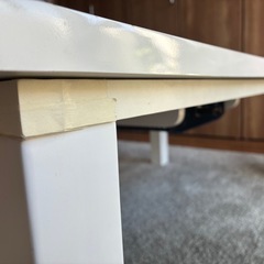 こたつテーブル　ホワイト　鏡面仕上げモダンデザインの画像