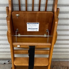 【中古品】　木製　折りたたみハイチェア/ベビーチェアの画像