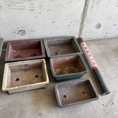 盆栽鉢　植木鉢6点&鉢底ネットの画像