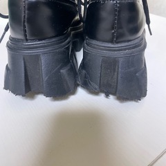 ソックスブーツ 厚底 レースアップ 黒 22.5cm モード 地雷系 韓国の画像