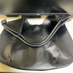 【極美品】ノットデザイン ホーボーバッグ 黒 A4可 肩掛け モード シボ感の画像