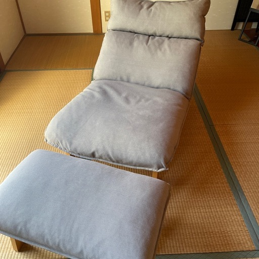 無印良品ハイバックリクライニングソファ　オットマン付き