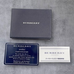 BURBERRY バーバリー ロゴ刻印入り 9号シルバーリング 925 元箱付の画像