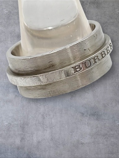 BURBERRY バーバリー ロゴ刻印入り 9号シルバーリング 925 元箱付