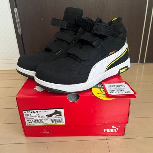 安全靴 ハイカット PUMA プーマ 新作 静電 メンズ レディース ヘリテイジ エアツイスト Heritage AIRTWIST 2.0 MID H&L マジック ミッドカット 23.0~30.0cm