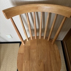 木製ダイニングチェア　クッション付き　2点セット　　　の画像