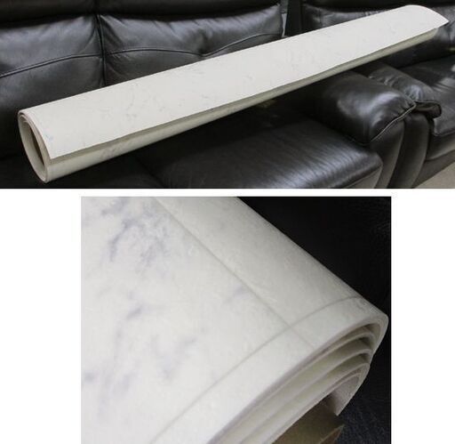 大理石調 クッションフロアシート 182×304～cm 3畳以上 PVC 日本製 1マス30.4×30.4cm 札幌市北区屯田