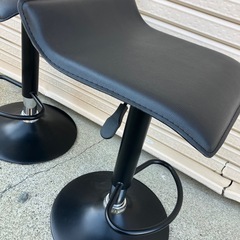 カウンターチェア 2脚セット 高さ55-75cmの画像