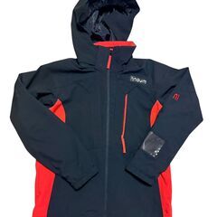 NNOUM スキーウェアジャケット ジュニア ブラック/レッド 160サイズの画像