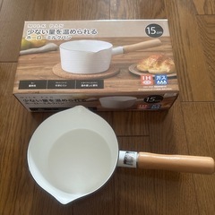 『未使用品』ホーローミルクパン・小さいフライパン　セットの画像