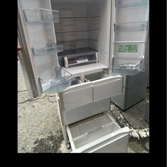 NO B226 🌈福岡市内配送設置無料✨🌈R-XG43J-XW 冷蔵庫 真空チルド XGタイプ クリスタルホワイト [430L /6ドア /観音開きタイプ]の画像