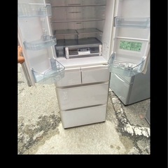 NO B226 🌈福岡市内配送設置無料✨🌈R-XG43J-XW 冷蔵庫 真空チルド XGタイプ クリスタルホワイト [430L /6ドア /観音開きタイプ]の画像