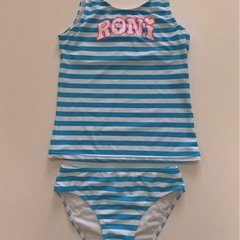 RONI 水着 セパレート　女の子 サイズ150 スカイブルーとホワイトのボーダーの画像