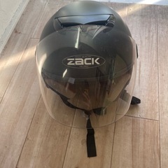 zack 高品質 ジェットヘルメット ブラック　58〜59㌢の画像