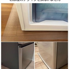 【未使用品】冷蔵庫 マット キズ防止 凹み防止 床保護シート Mサイズ 65×70cm 〜500Lクラス 厚さ2mm 無色 透明の画像
