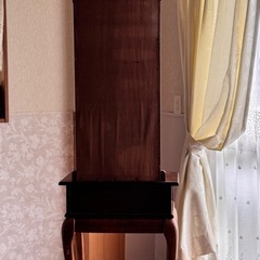 【アンティーク鏡台】ドレッサー・飾り棚　猫あしの画像