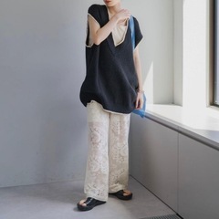 定価7,590円　カスタネ　チルデンニットベスト　ブラックの画像