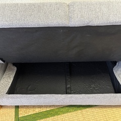 収納、オットマン付きソファベッドの画像