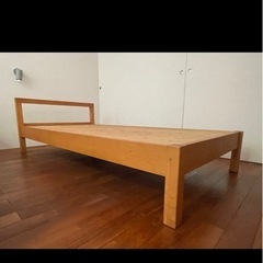 無印良品　ベッドフレーム シングル 木製　プラス　マトレス 無料　の画像