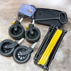 新品 キャリーワゴン 130L 耐荷重180kg コンパクト収納 ストッパー付きの画像