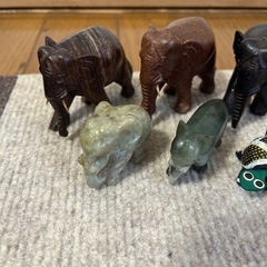 ゾウ　亀　置物の画像