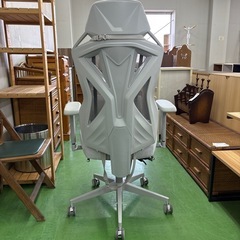 PAXTON Paris -Pearl Gray-ゲーミングチェア　フットレスト付 ファブリック の画像