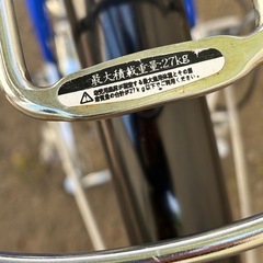 新品タイヤ！オートライト&変速付き軽快車[後席チャイルドシート対応]青(26㌅)配達可能。の画像