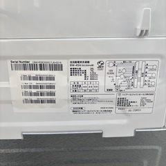 ハイアール洗濯機 4.5Kg 2020年式の画像