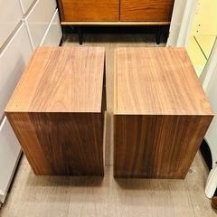 【在庫2点 各売】 無印　無印良品　MUJI スタッキングシェルフ　ウォールナット材　ウォルナット　棚　シェルフ　ラック　スタッキングチェスト・引出し・２段／ウォールナット材突板の画像