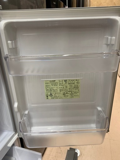 美原店 シャープ 2ドア冷蔵庫 137L 2018年製 SHARP SJ-D14D-S 100Lクラス シルバー つけかえどっちもドア