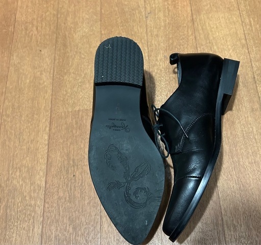 2回使用 極美品 銀座かねまつ レースアップシューズ 23cm 本革 ブラック