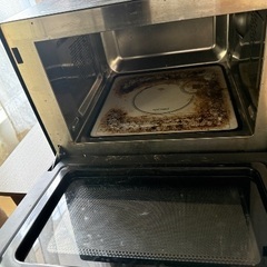 ツインバード TWINBIRD センサー付きフラットオーブンレンジ ブラック DR-E857Bの画像