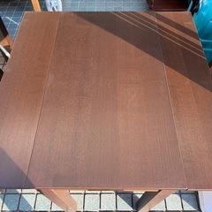 ※終了※★IKEA★ 伸縮式　ダイニングセット イケア BJURSTA ダイニングテーブル 椅子2脚 木製 食卓テーブル・高さ74cm×幅90cm×奥行き50cm の画像