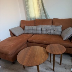 【近ければ運びます】L字カウチソファの画像